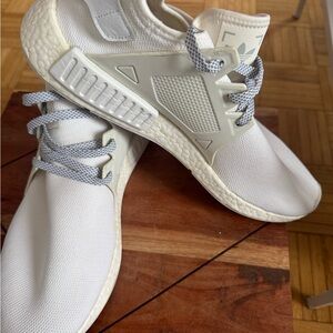 Adidas White and Gray Boost Sneakers